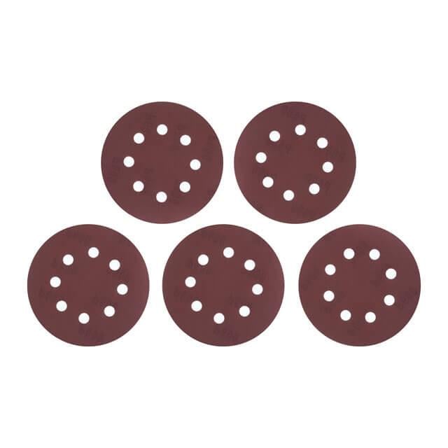 Круг шлифовальный Intertool BT-0594 самоклеющийся с отверстиями К600 класс С 140 г/м2 125 мм 5 шт. (130285)