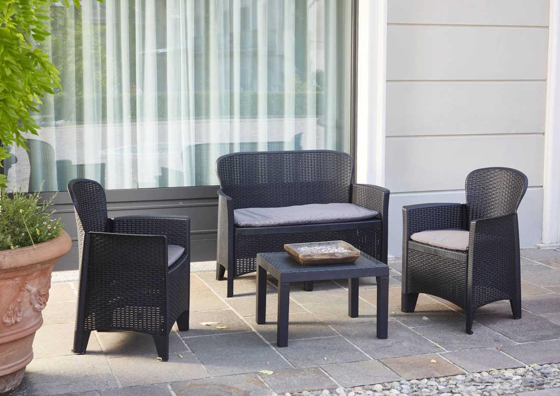 Комплект садовой мебели Progarden JUNGLE с подушками Антрацит (10774108) - фото 2 Комплект садовой мебели Progarden JUNGLE с подушками Антрацит (10774108) - фото 2