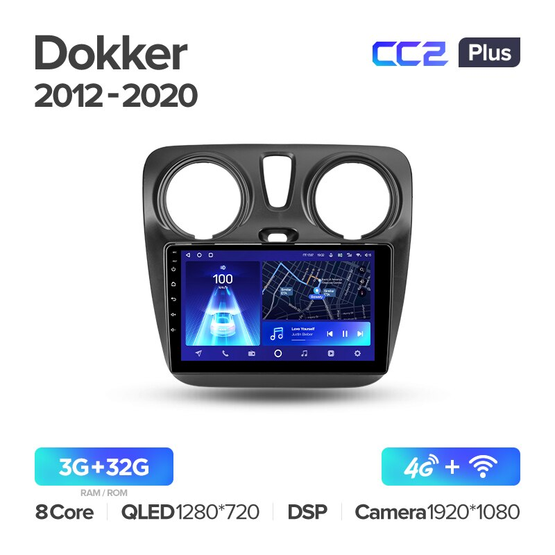 Автомагнитола штатная Teyes CC2 Plus для Renault Dokker 2012-2020 Android (1737813541) - фото 2