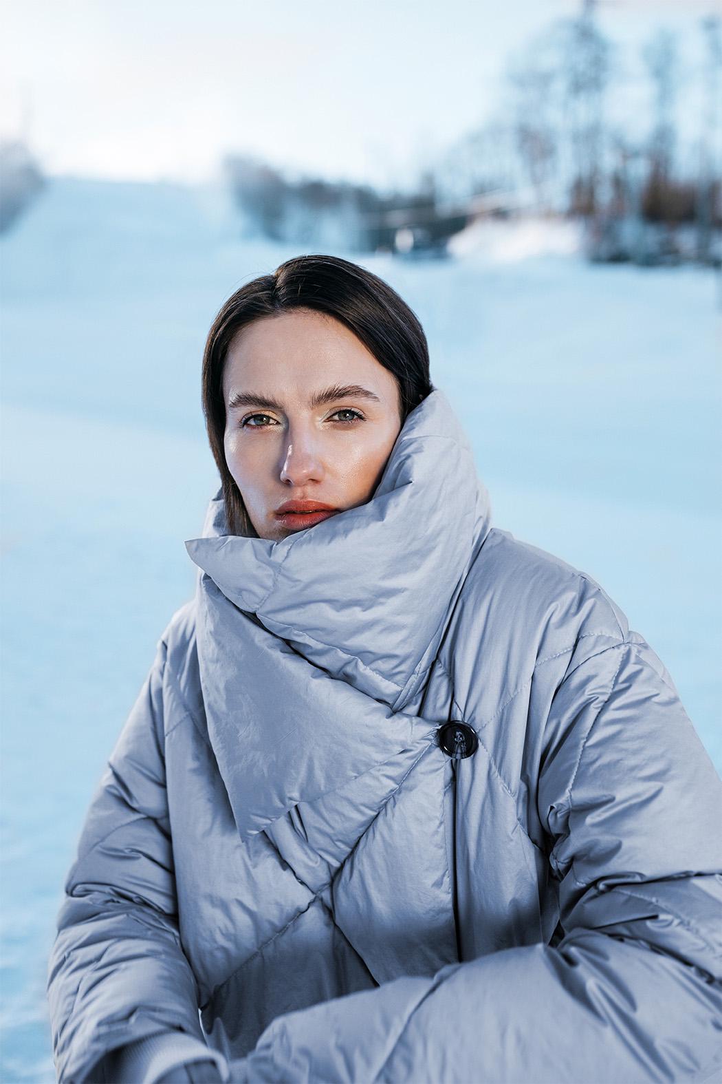 Пуховик женский FloveTouch Софи onesize Голубой (4019BL) - фото 3