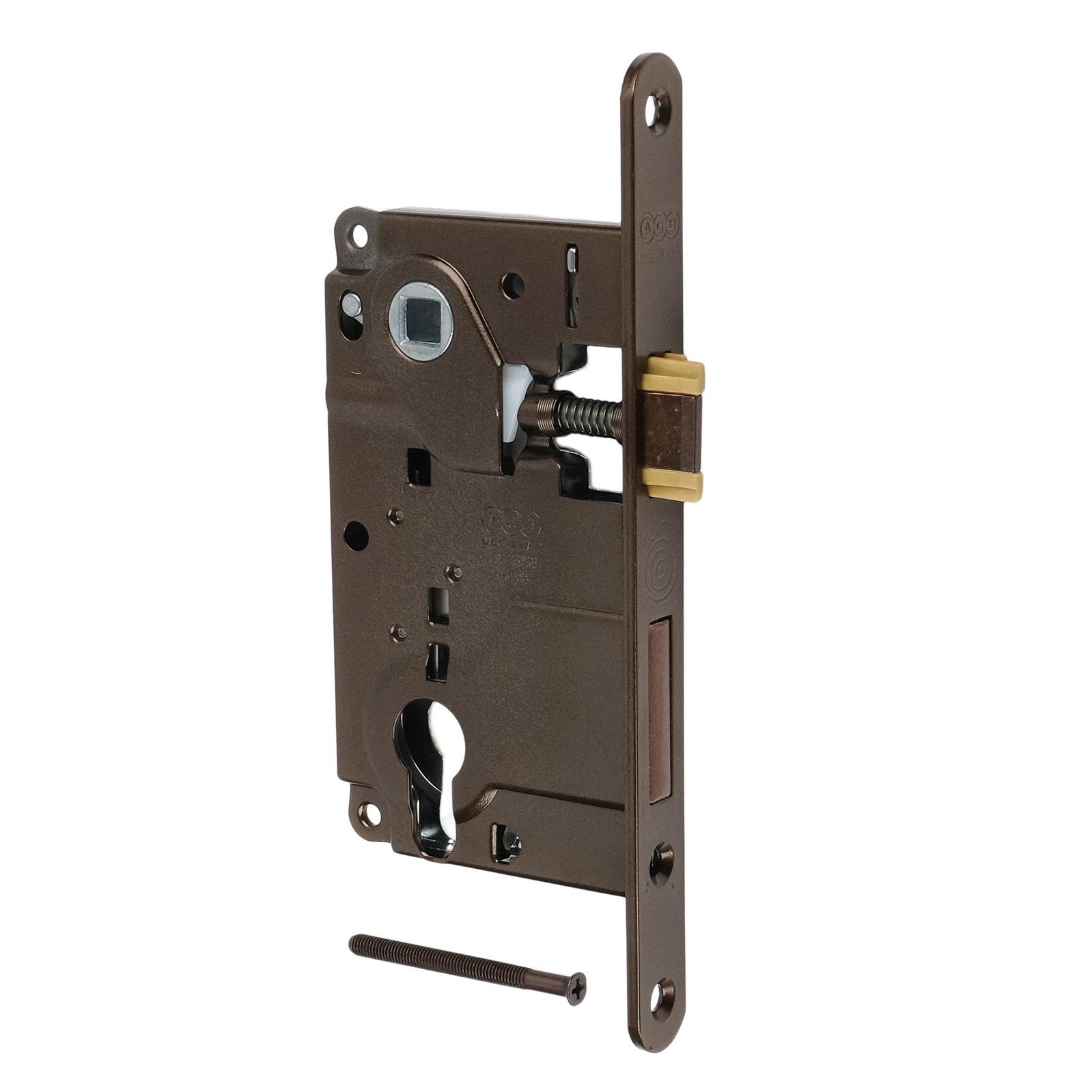 Замок врезной AGB Centro PZ 85/50 мм Бронзовый коричневый (B01025.50.22) Замок врезной AGB Centro PZ 85/50 мм Бронзовый коричневый (B01025.50.22)