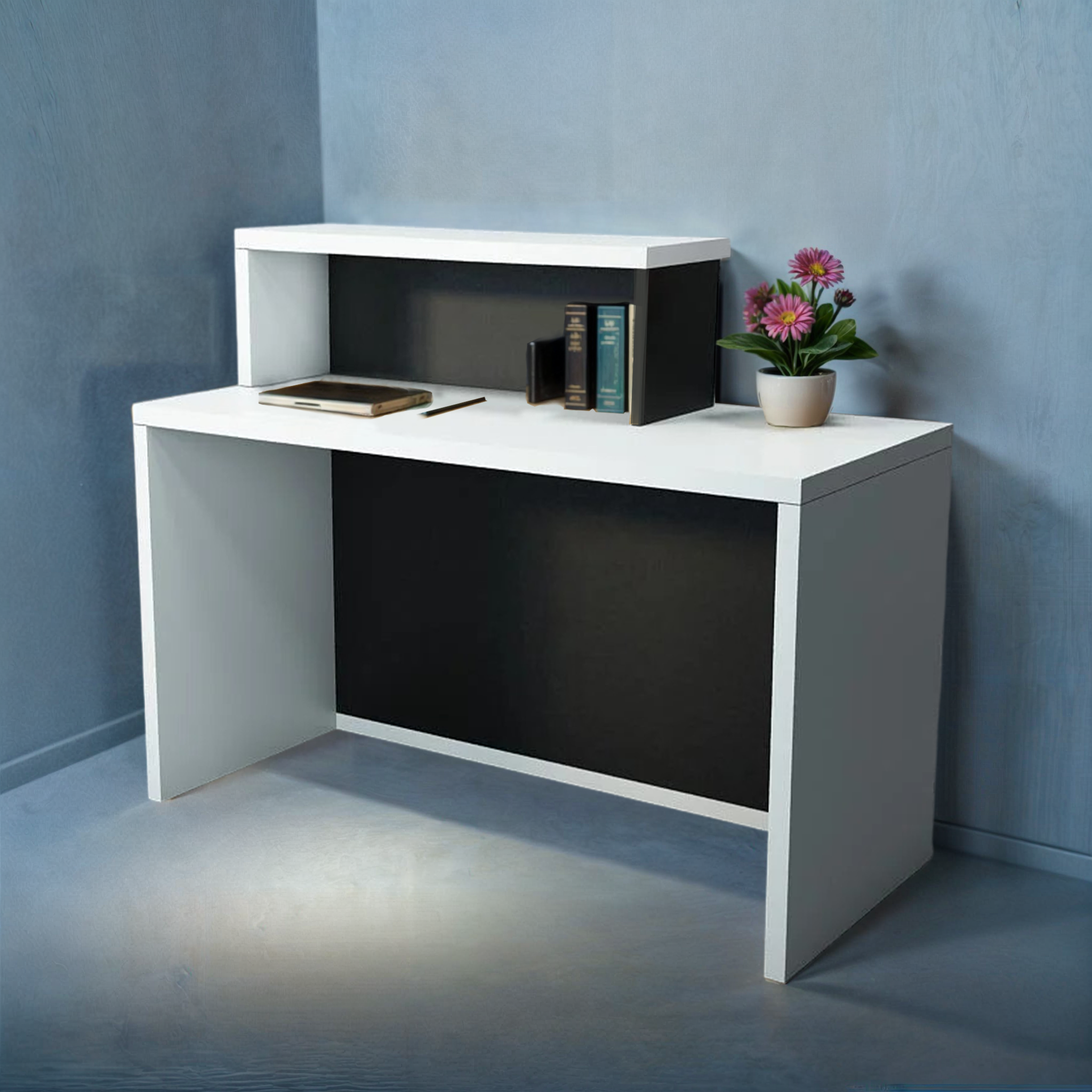 Стійка-ресепшн/4 Tobi Sho лівостороння для офісу/салону 1400х600х1050 мм Білий/Чорний (5685684)