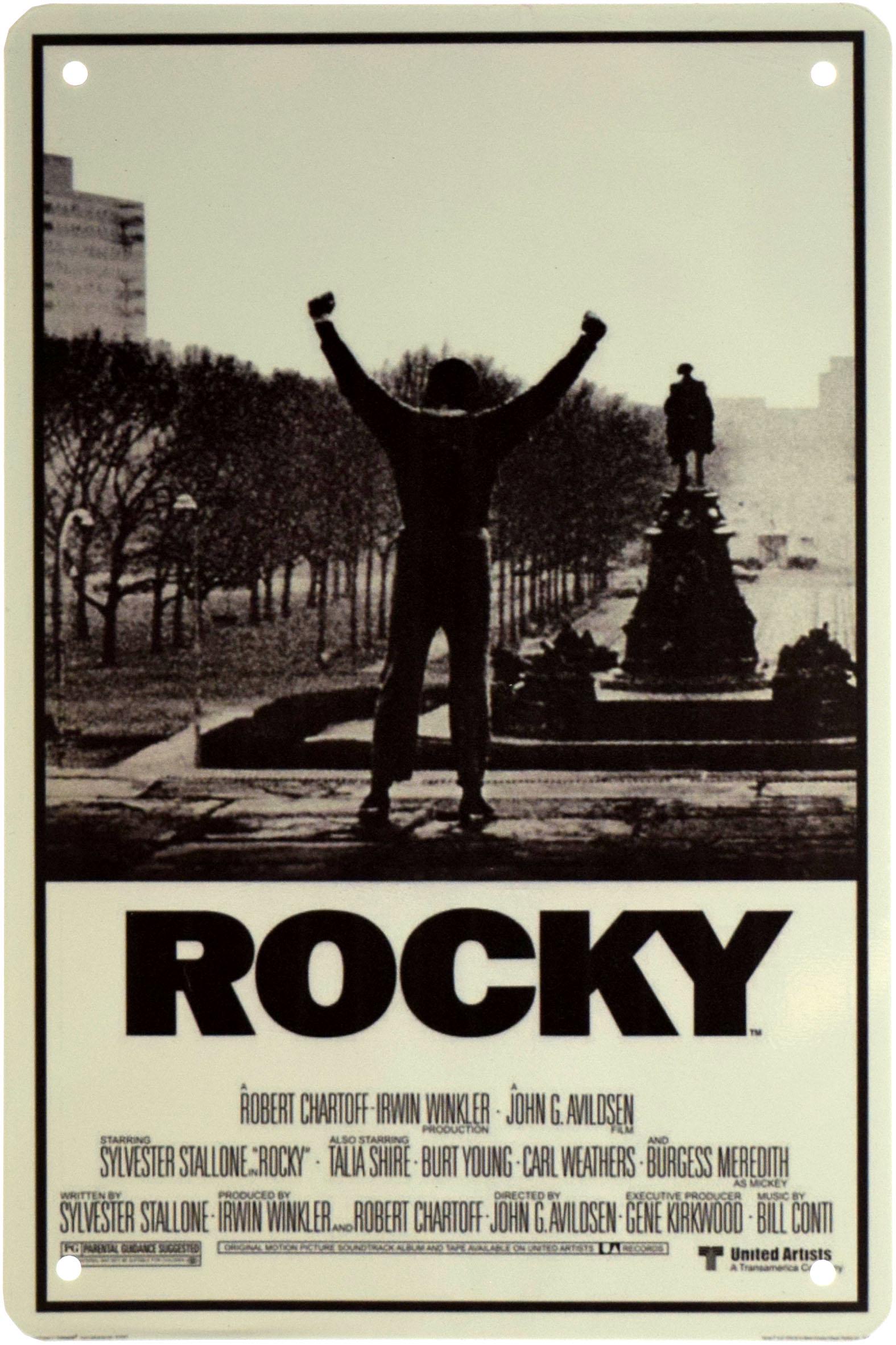 Табличка металлическая Рокки Бальбоа/Rocky 20x30 см
