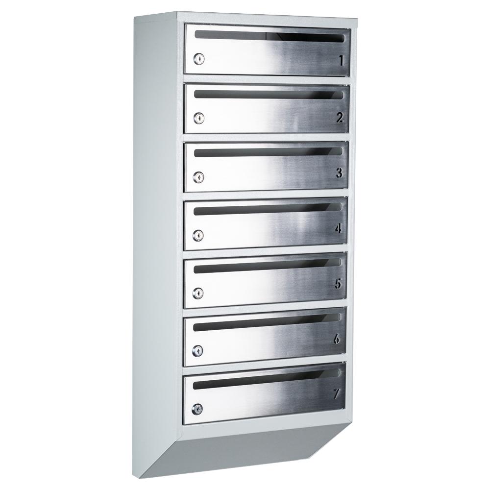 Почтовый ящик многосекционный Е1-07.F RAL 7035 (21070105)