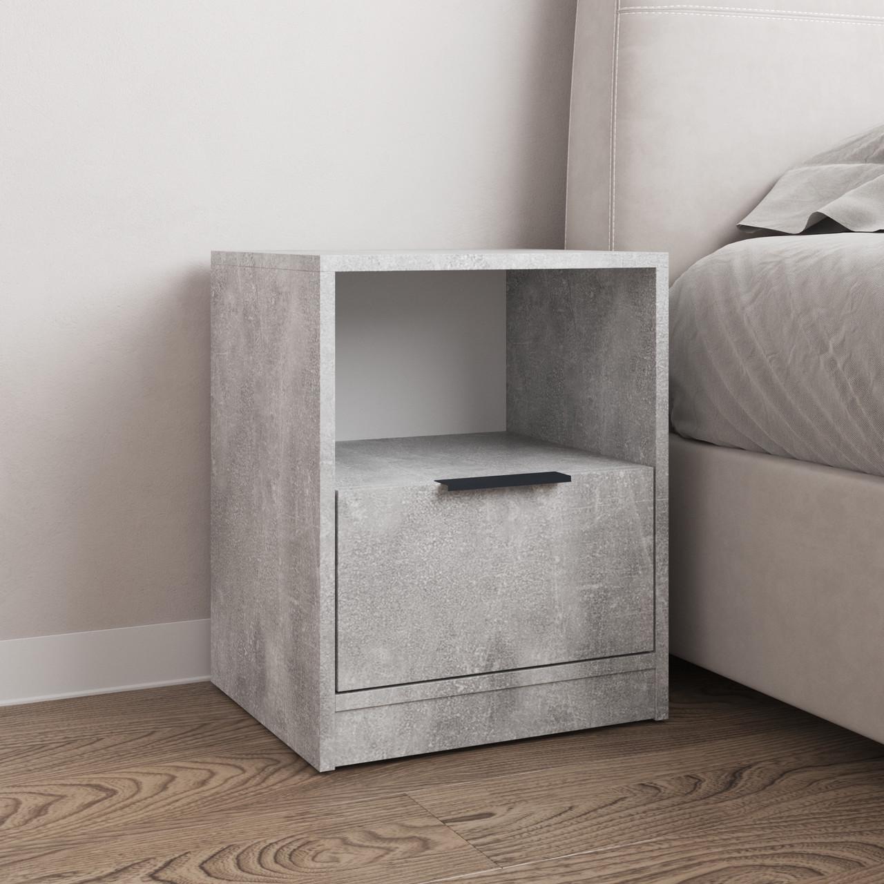 Тумба прикроватная Вайс M-31 40х35х50 см Бетон (30654464) - фото 1 Тумба прикроватная Вайс M-31 40х35х50 см Бетон (30654464) - фото 1
