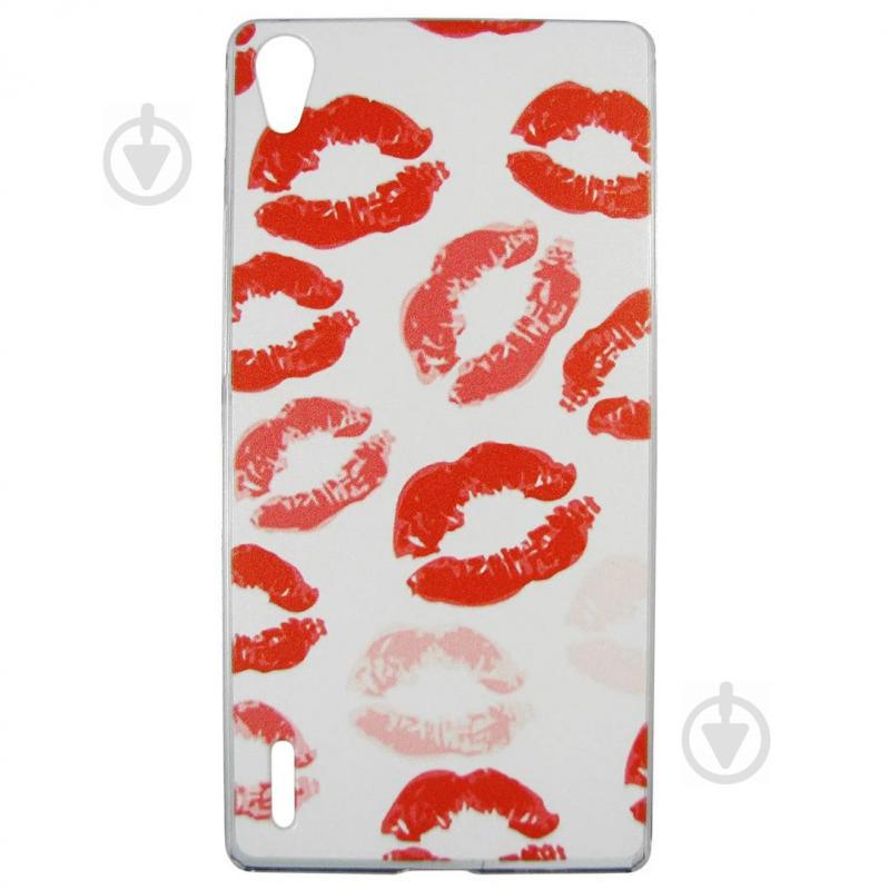 Чехол с рисунком Printed Plastic для Huawei Ascend P7 Поцелуи (hub_hCfZ17280)