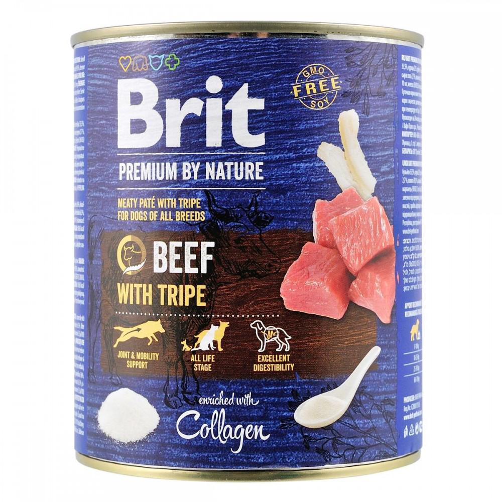 Корм влажный для собак Brit Premium by Nature говядина с потрохами 800 г (арт.100413/538607)