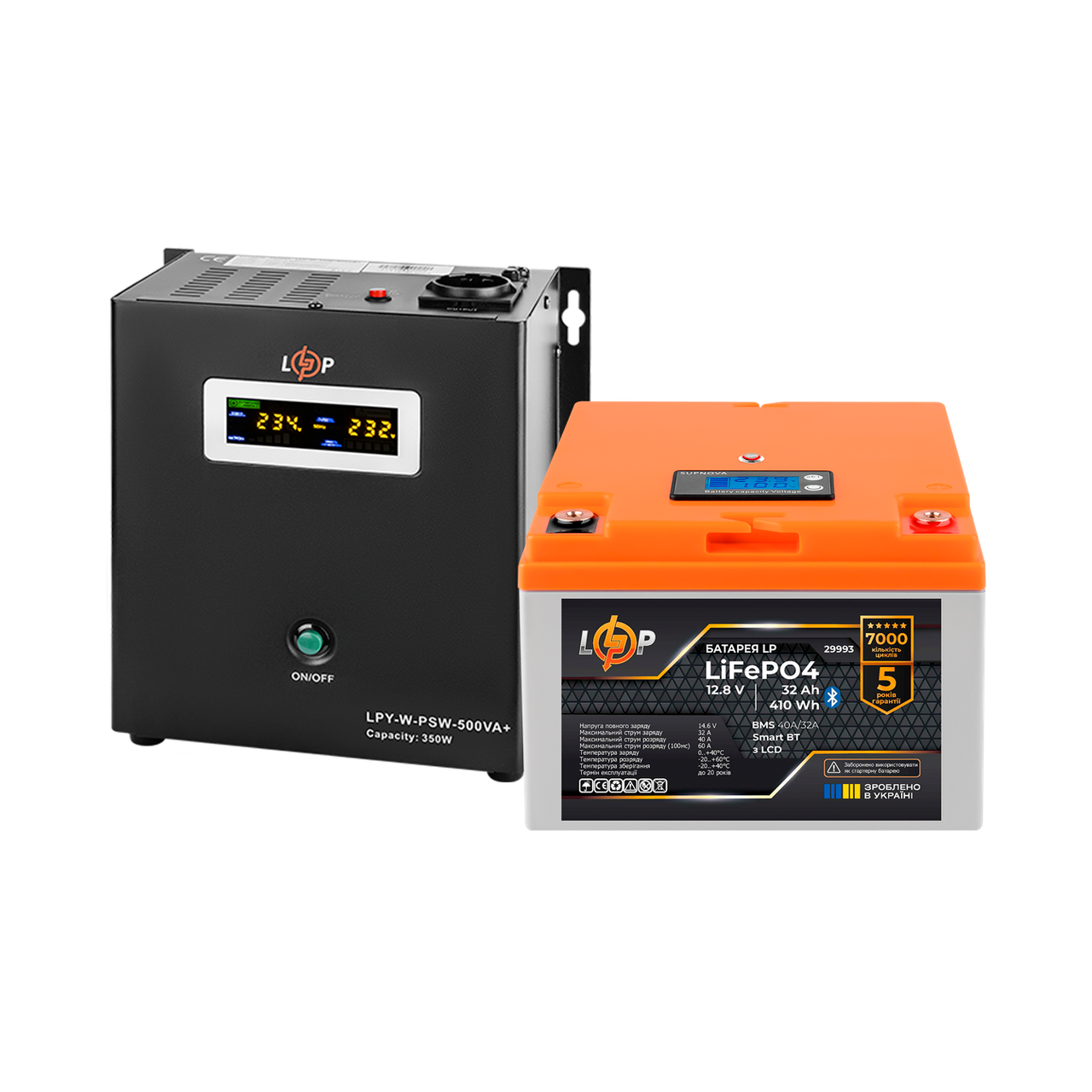 Комплект резервного питания LogicPower ИБП литиевая LiFePO4 батарея UPS W500 АКБ LiFePO4 410W