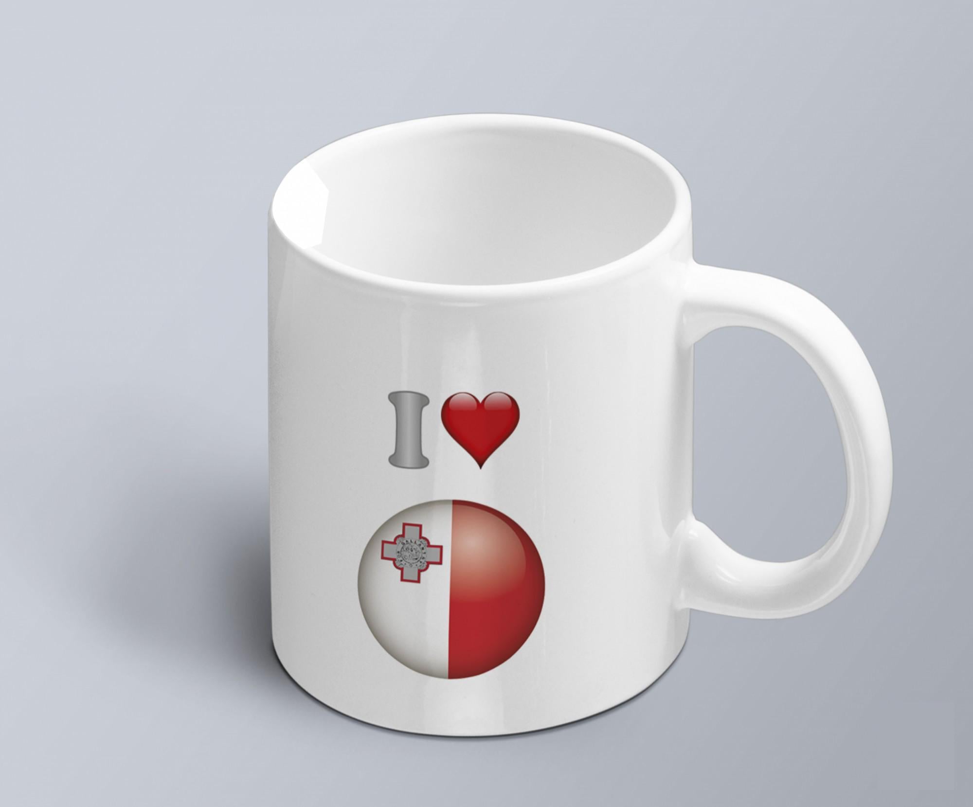 Чашка с принтом я люблю Мальту с изображением флага (02010109038) Чашка с принтом я люблю Мальту с изображением флага (02010109038)