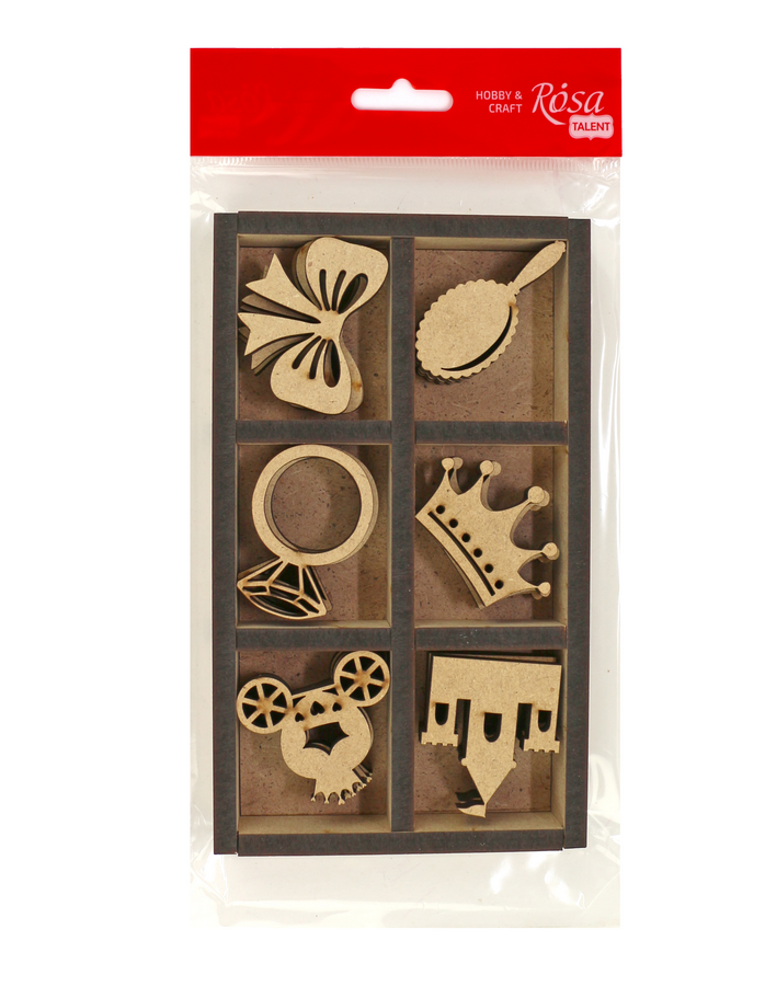 Набор мини-заготовок для декупажа Rosa Talent Для девочек МДФ 10,2х17,4х2,4 см 18 шт. (4823098500971)