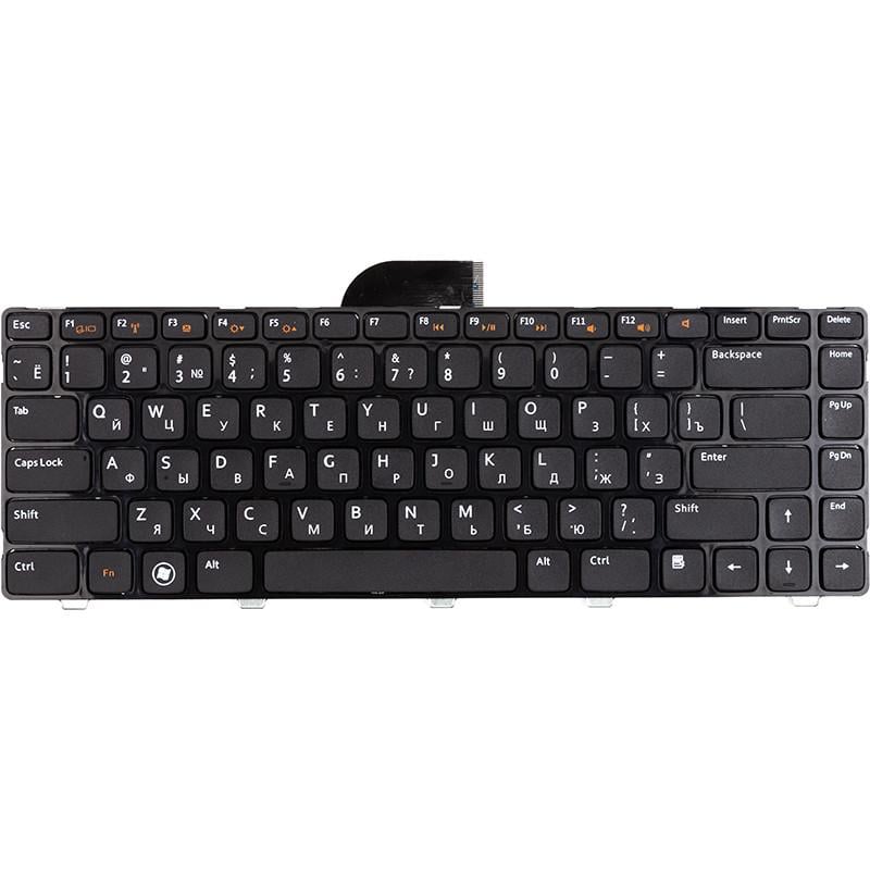 Клавіатура Power для ноутбука DELL Inspiron 14-3421 чорний фрейм Чорний