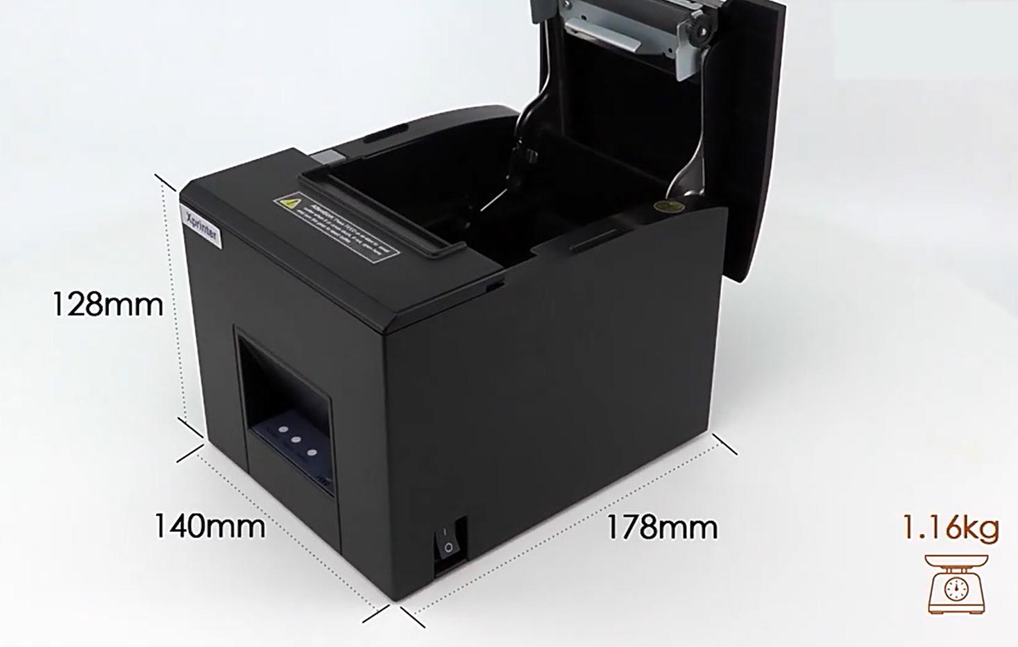 Принтер чеків Xprinter XP-E200M USB з автообрізчиком 80 мм (CN769) - фото 3