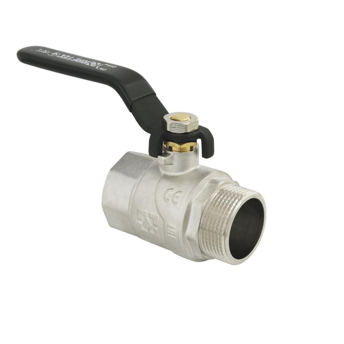 Кран шаровый Raftec PN40 НВ ручка 1-1/4" Black (43578)
