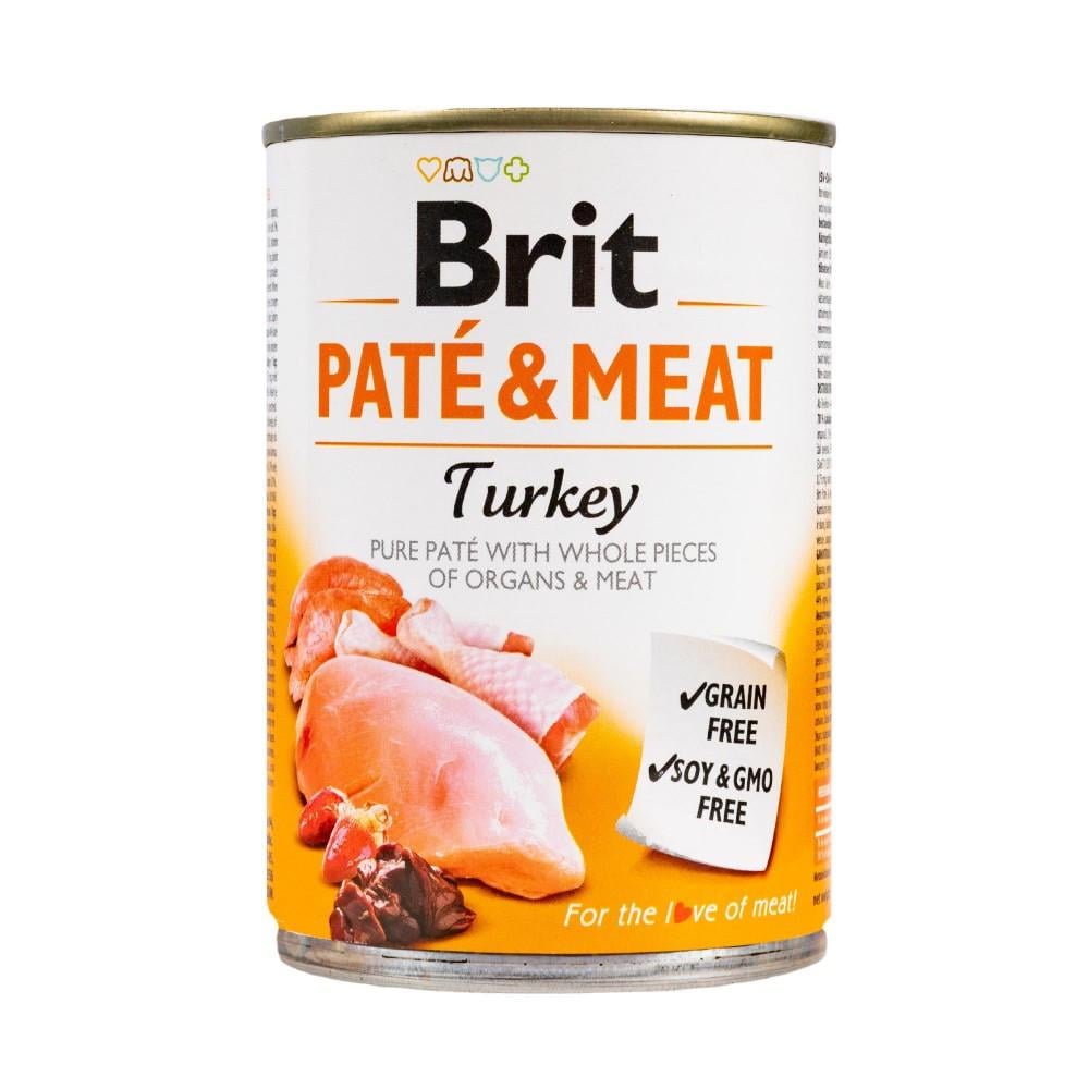 Корм влажный Brit CARE Pate and Meat для взрослых собак с индейкой 400 г (8595602557479)