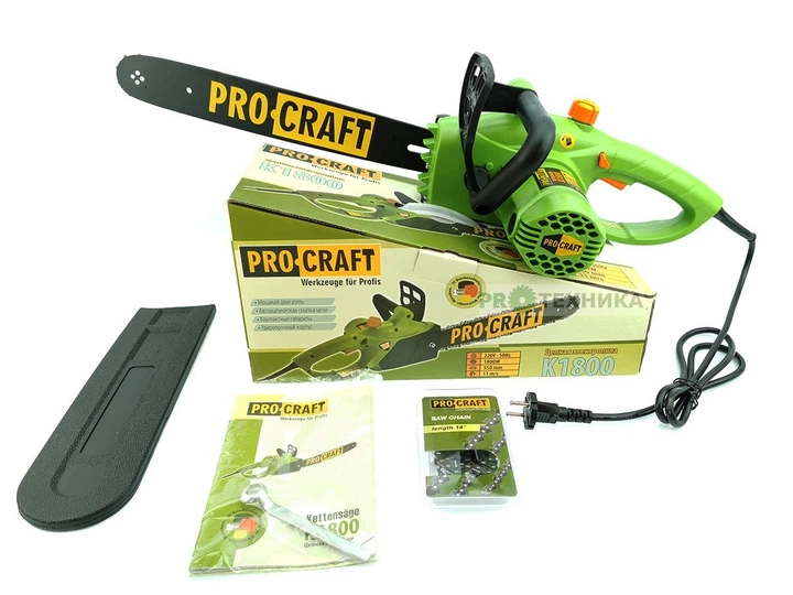 Цепная пила электрическая PRO-CRAFT K-1800 для домашних и садовых работ (701800) - фото 9 Цепная пила электрическая PRO-CRAFT K-1800 для домашних и садовых работ (701800) - фото 9