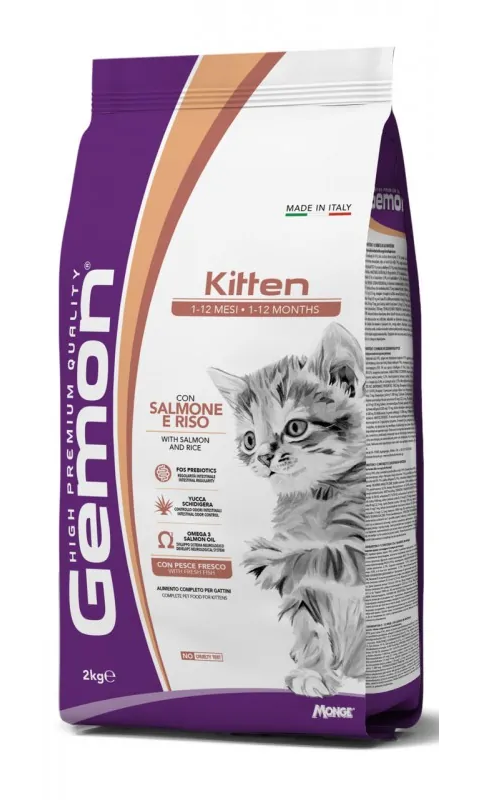 Корм сухий для кошенят GEMON Cat Kitten Лосось з рисом 2 кг (70297141)