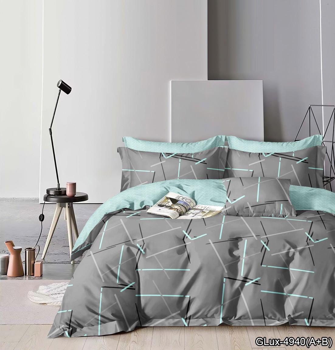 Комплект постільної білизни Кейптаун бавовняний двоспальний 180x220/50х70 см Сірий (24977461)