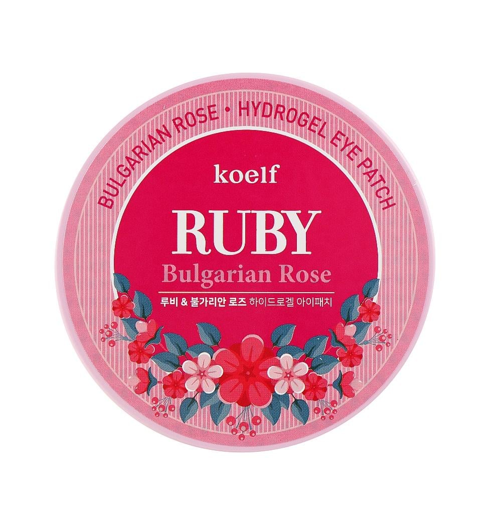 Патчи для глаз гидрогелевые Petitfee&Koelf Рубин-Болгарская роза Bulgarian Rose Hydrogel Eye Patch 60 шт. (8809239802605)