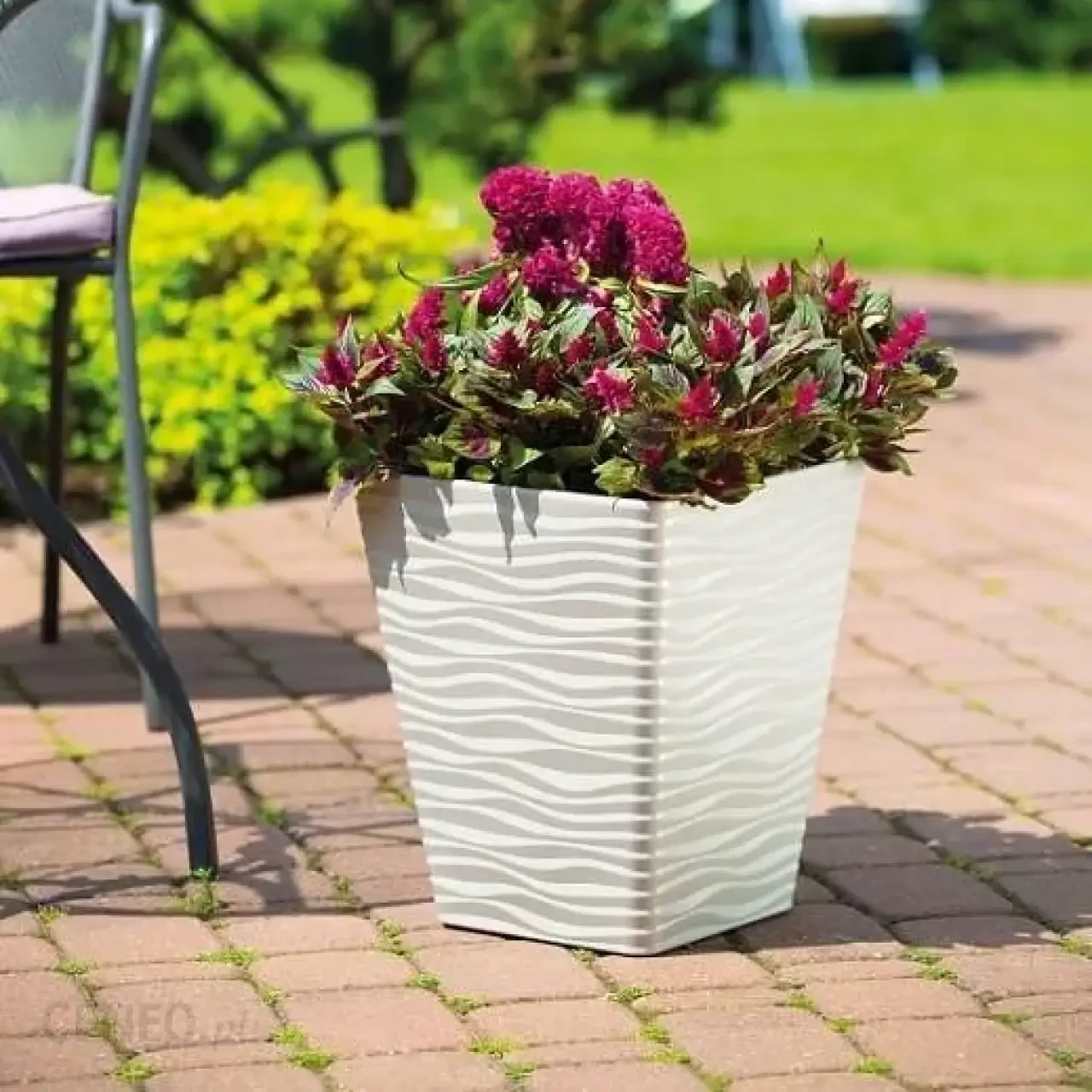 Горшок для цветов Form-Plastic Сахара Слим Дюны квадрат 49,9 л 35х64 см Белый (7752762900) - фото 2 Горшок для цветов Form-Plastic Сахара Слим Дюны квадрат 49,9 л 35х64 см Белый (7752762900) - фото 2