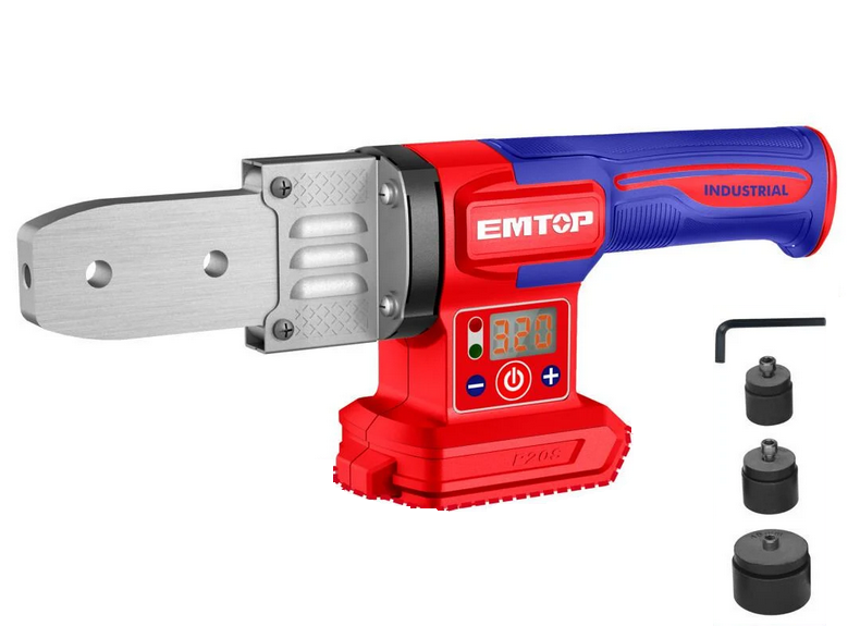 Паяльник для пластикових труб акумуляторний EMTOP ETWTL20182