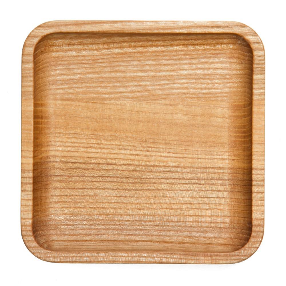 Деревянное блюдце Woodstuff 12x12 см квадратной формы из дуба Дуб/Терра (wds_0006)
