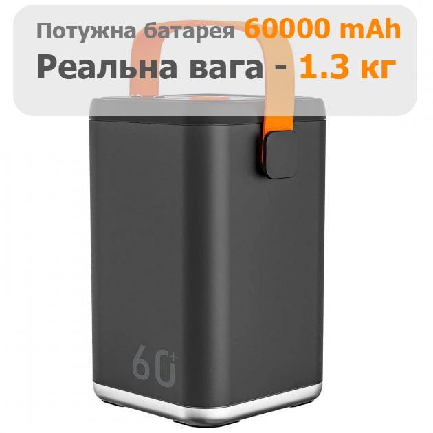 Повербанк Martec 2Project з ліхтариком PD + QC 36 Вт 60000 mAh (9296519) - фото 3