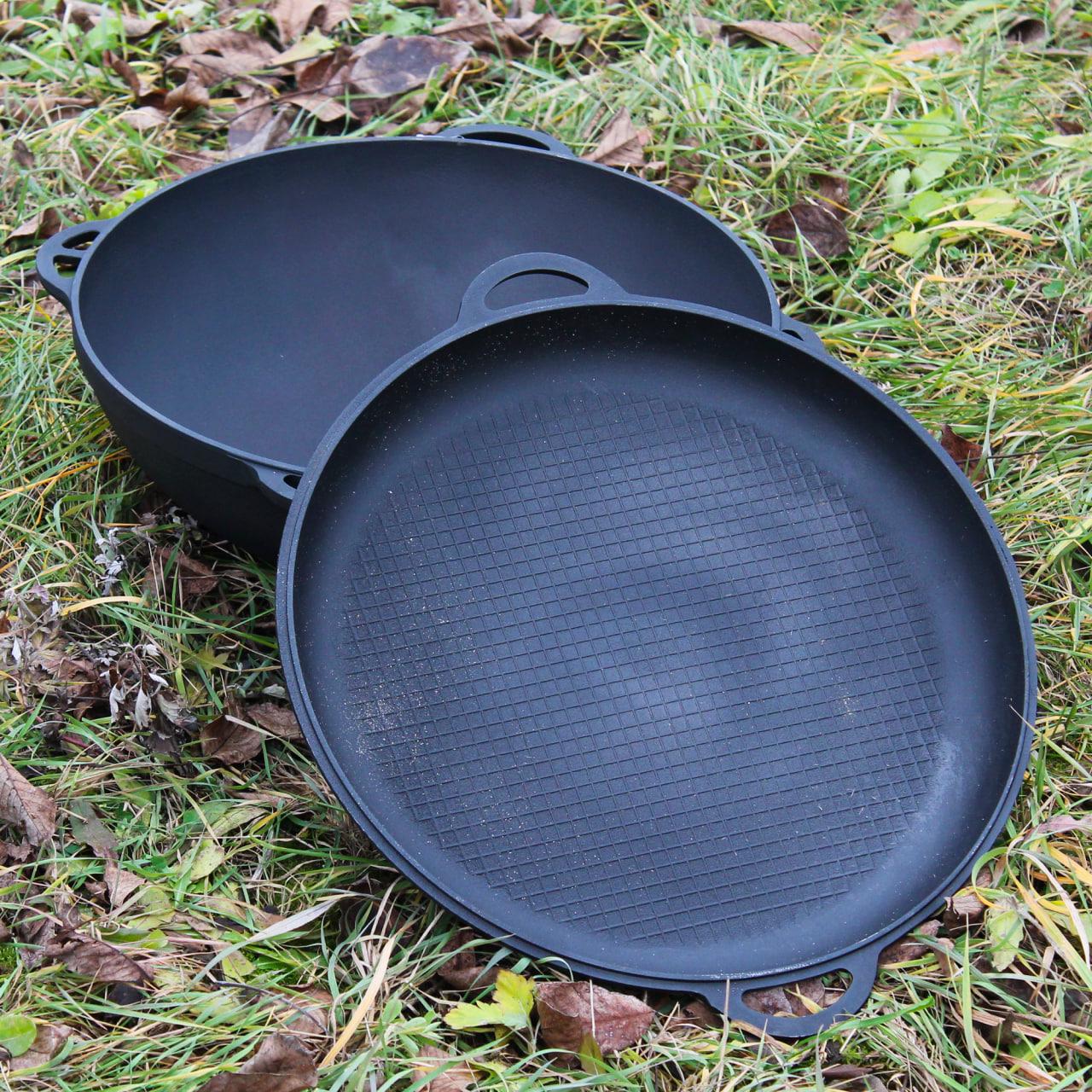 Котел чавунний азіатський з кришкою-сковородою (23190921) - фото 6