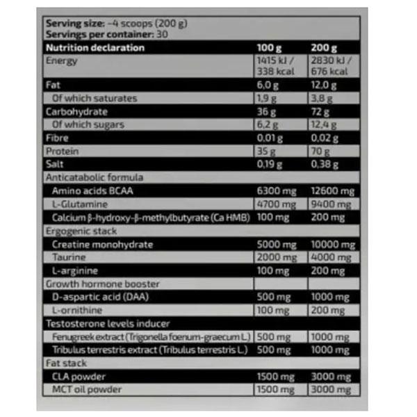 Гейнер Kevin Levrone Gold Lean Mass 6000 g 200 servings Banana (000026033) - фото 2 Гейнер Kevin Levrone Gold Lean Mass 6000 g 200 servings Banana (000026033) - фото 2