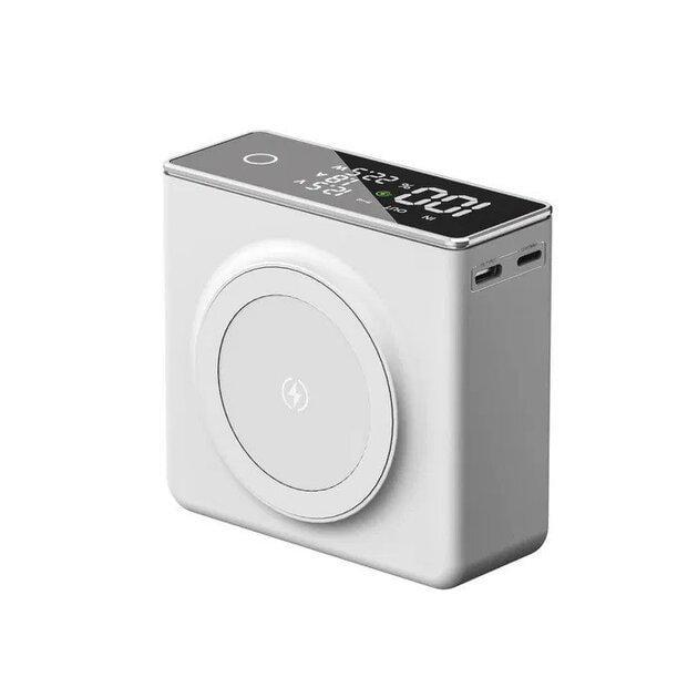 повербанк бездротовий магнітний 20000 mAh KUBE УМБ MagSafe Білий