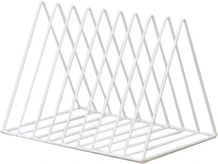 Стеллаж подставка для хранения виниловых пластин треугольник 26x18 White