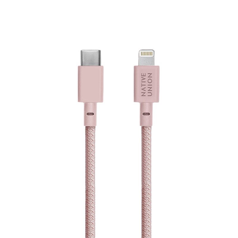 Кабель синхронизации Native Union Belt Cable 1.2m USB-C to Lightning, Rose (BELT-KV-CL-ROSE-2) - фото 2 Кабель синхронизации Native Union Belt Cable 1.2m USB-C to Lightning, Rose (BELT-KV-CL-ROSE-2) - фото 2