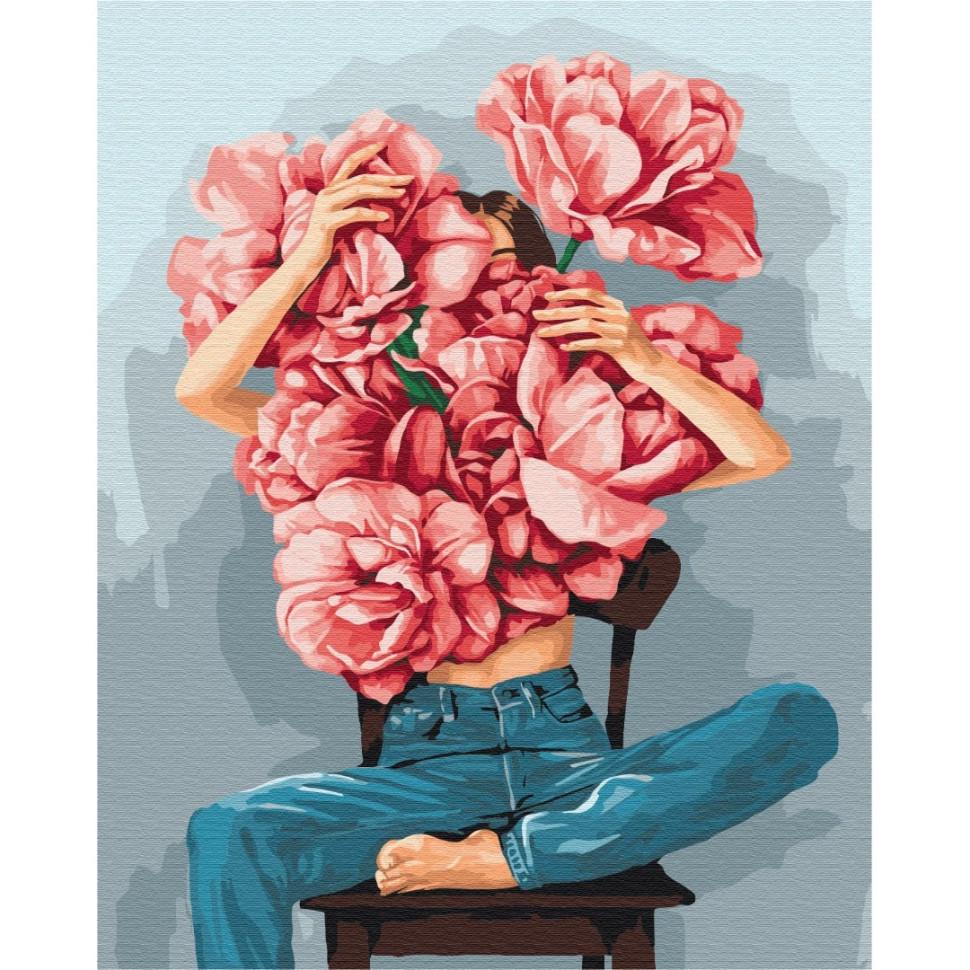 Картина по номерам Brushme Пионы в объятиях 40х50 см (BS52115)