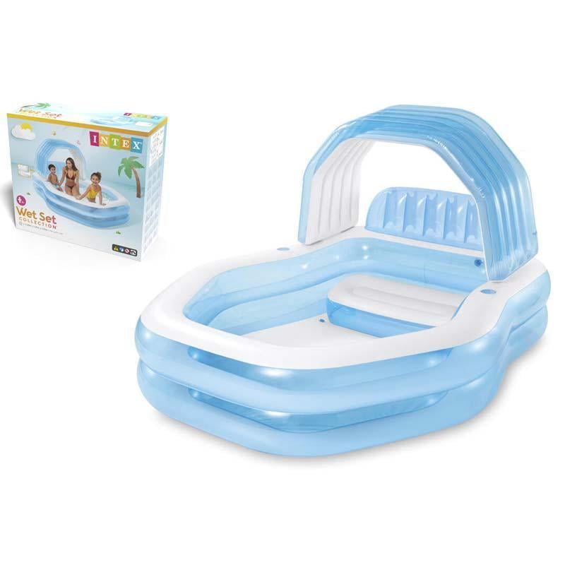 Бассейн INTEX Семейный с сиденьем и навесом 229x191x135 см 57186 (27292174)
