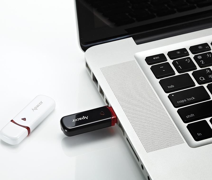 Флеш-память USB 2.0 Apacer AH333 64GB Белый (ERC-AP64GAH333W-1) - фото 2
