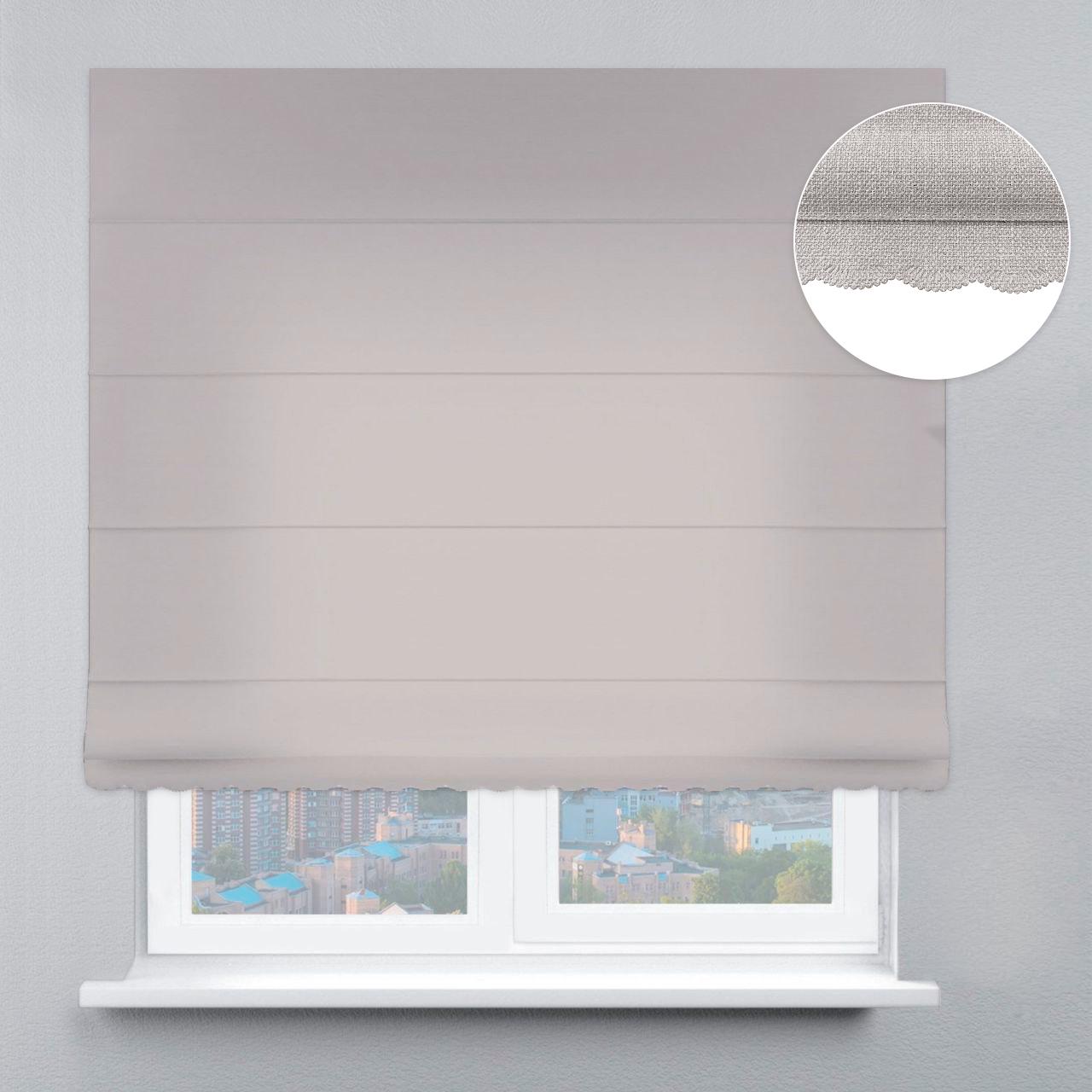 Римская штора велюр с цепочным карнизом с ажуром 170х170 см Латте