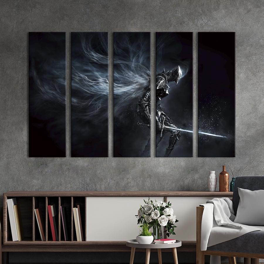 Картина на холсте Мрачный персонаж игры Dark Souls 87x50 см (1415-51)