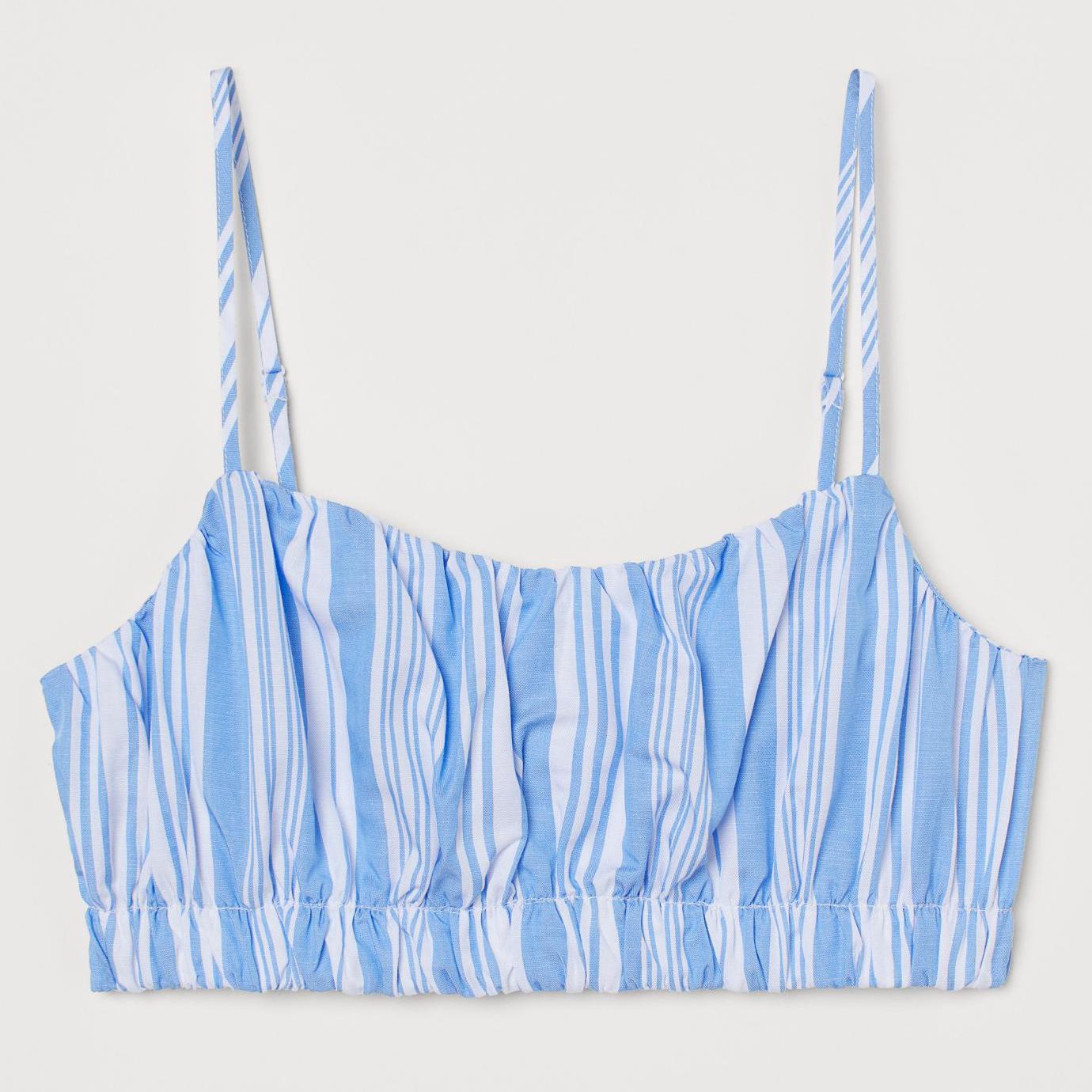 Топ лен бленд L Бело-голубой (9910073arl)