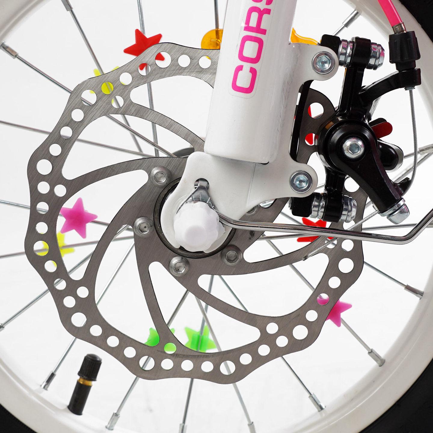 Велосипед двоколісний дитячий Corso 14" Nice з кошиком та багажником Малиновий - фото 6 Велосипед двоколісний дитячий Corso 14" Nice з кошиком та багажником Малиновий - фото 6