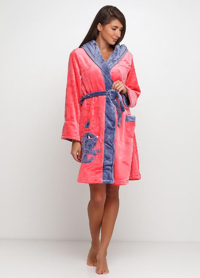 Халат Wild Love L Разноцветный/Коралловый (102)