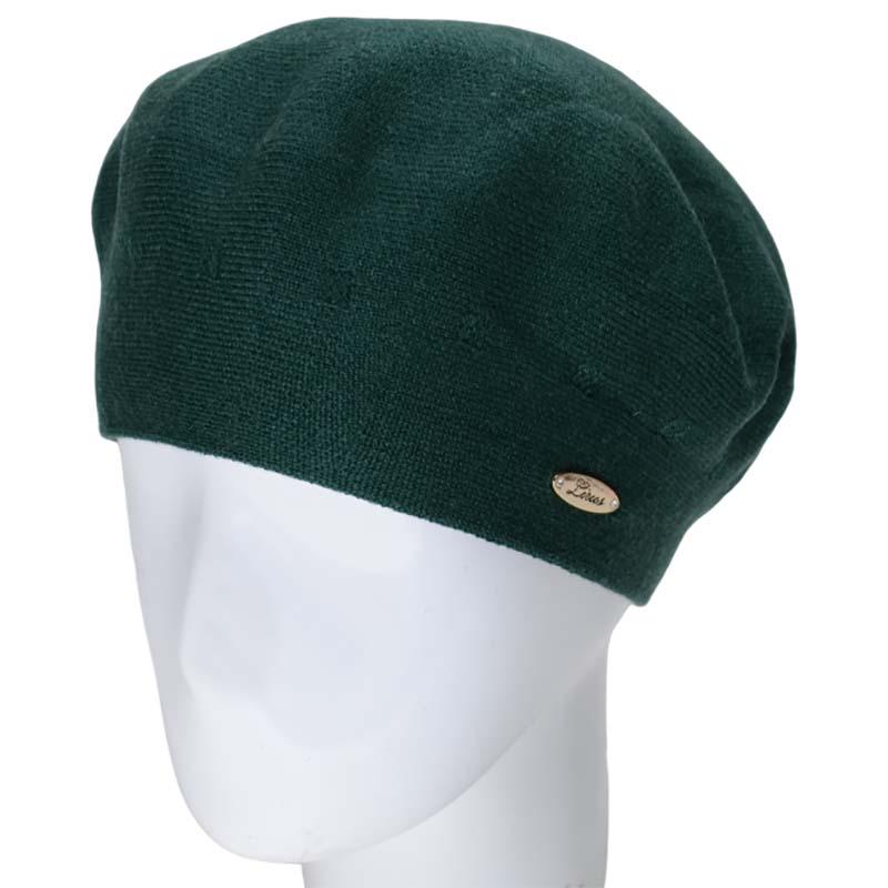 Берет женский двойной Novita Етюд L р. 57-58 Бутылочный