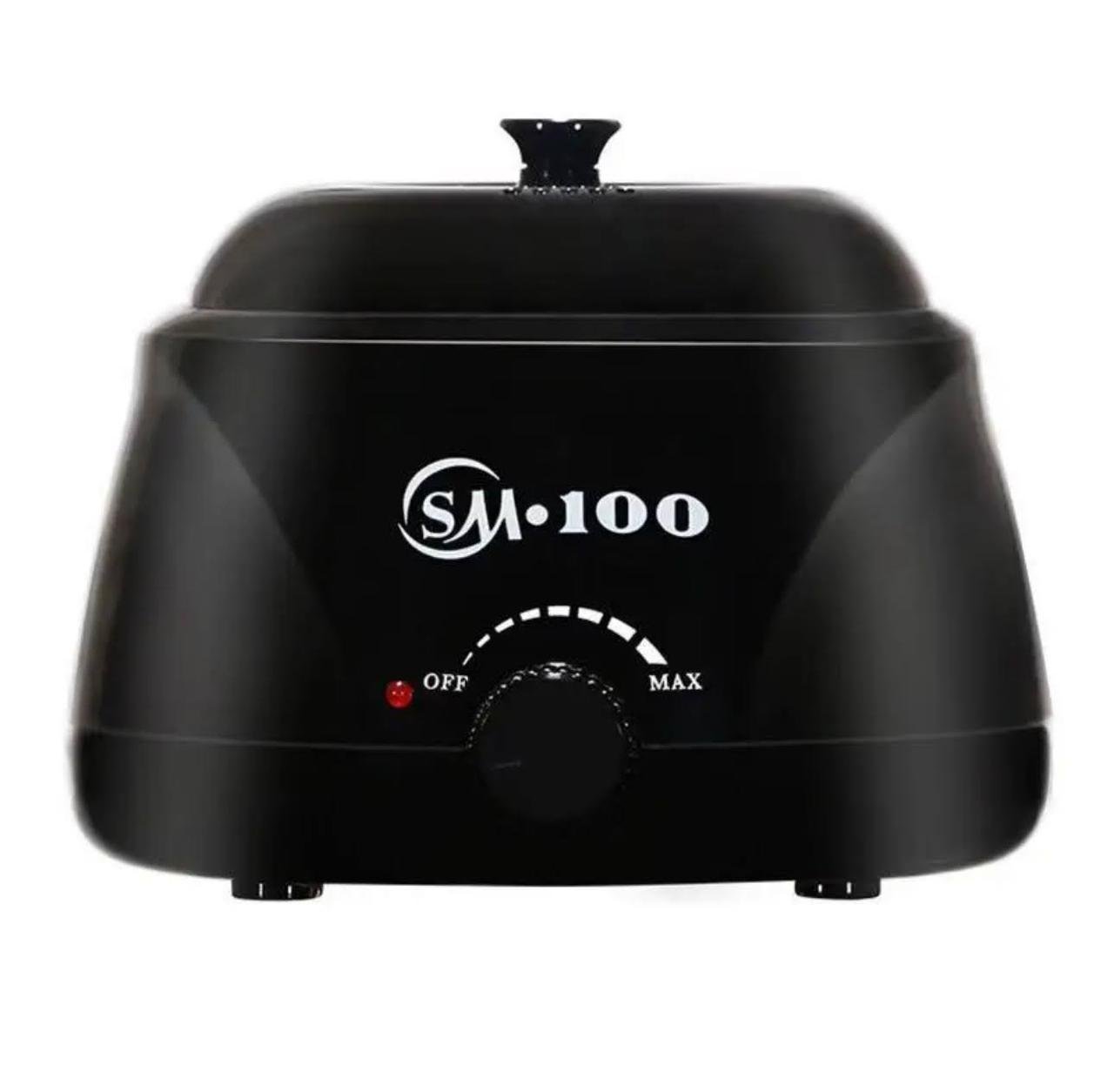 Воскоплав банковый SM-100 для депиляции с терморегулятором 500 мл и 100 Вт Черный