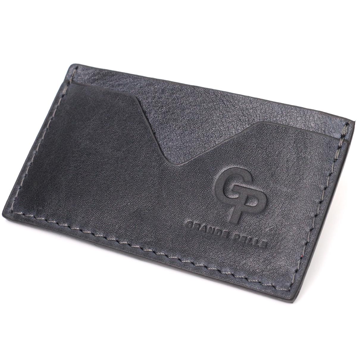 Кард-кейс Grande Pelle 11631 из натуральной кожи Синий Кард-кейс Grande Pelle 11631 из натуральной кожи Синий