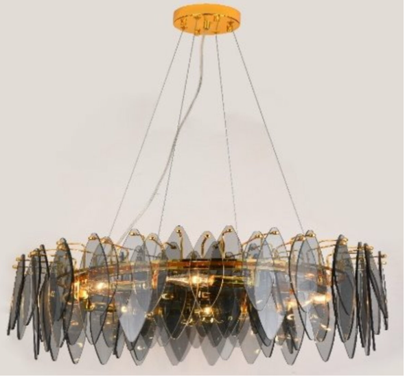 Люстра Sirius с хрустальным плафоном под 8 ламп E14 Золотой (88071/600)
