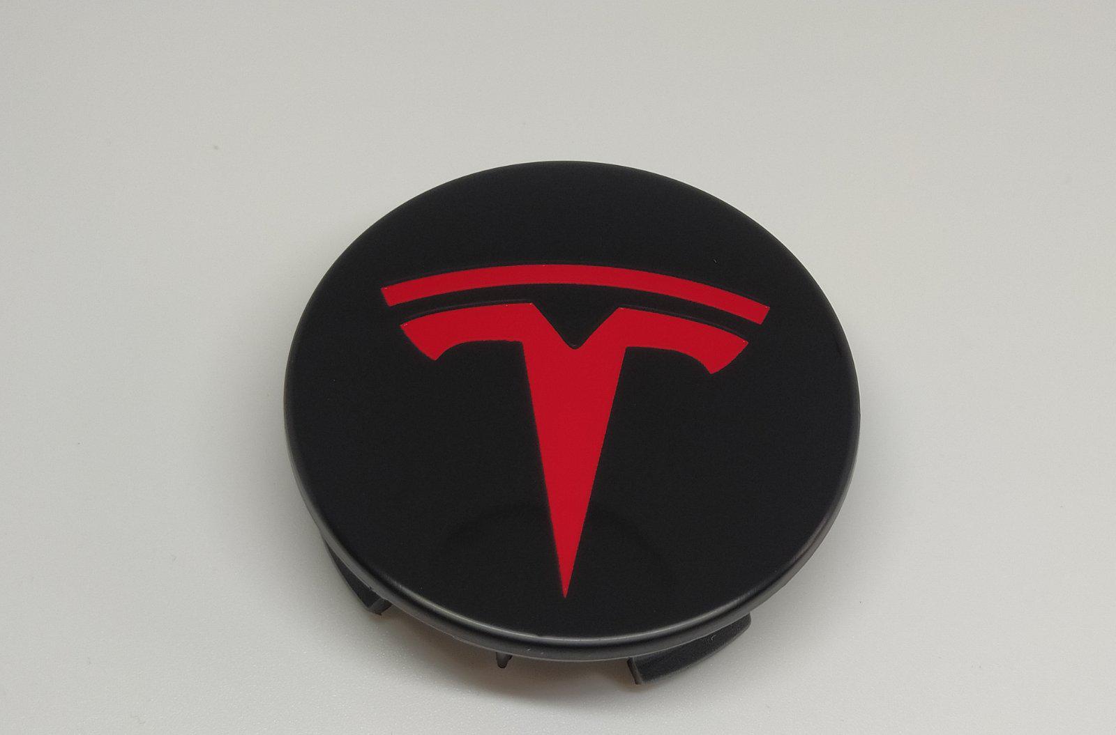 Колпачок на диски Tesla 57 мм Черный/Красный 6005879-00-А