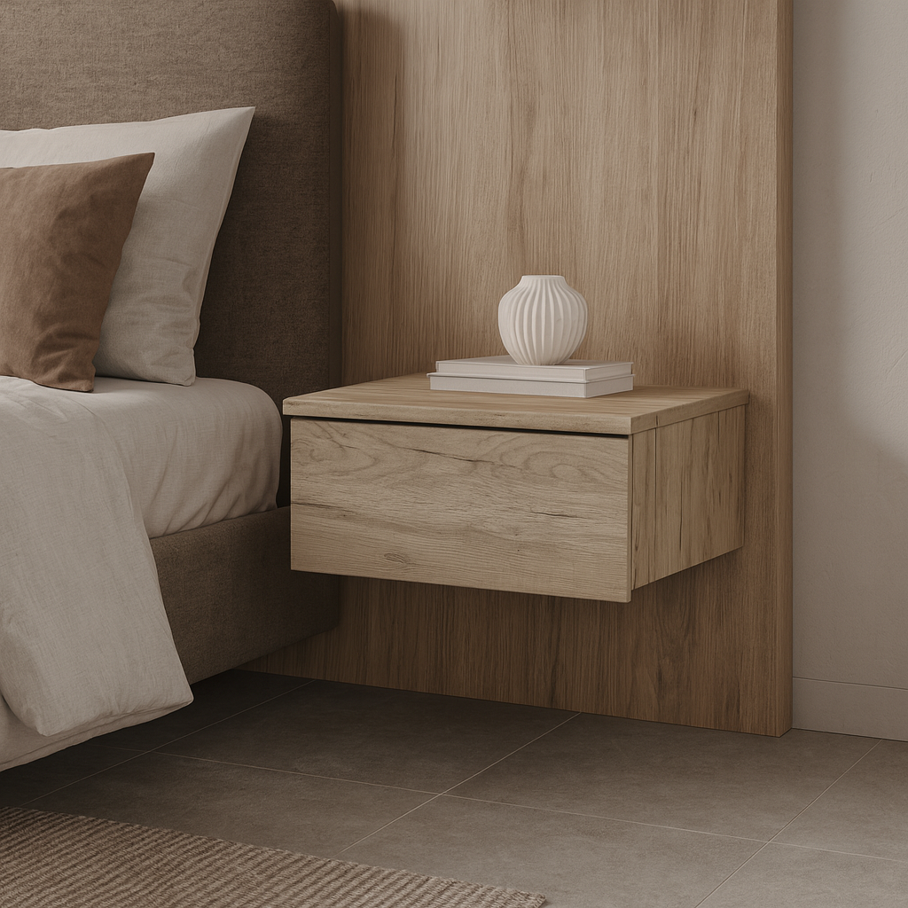 Тумба приліжкова ТП2 SENAM 180х450х310 мм ДСП Дуб Крафт Сірий - фото 1 Тумба приліжкова ТП2 SENAM 180х450х310 мм ДСП Дуб Крафт Сірий - фото 1