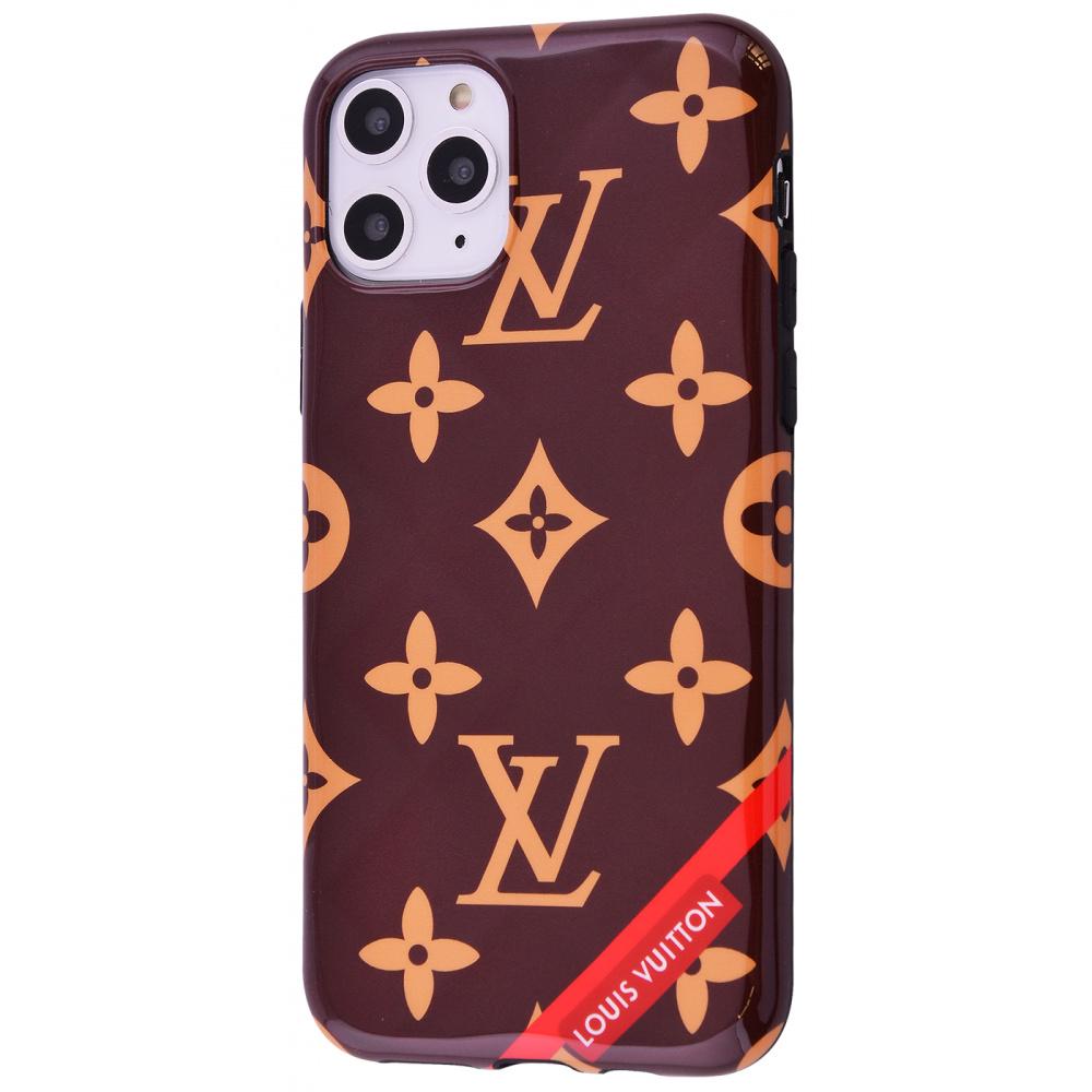 Чехол PRC Fashion Brand case TPU для iPhone 11 Pro Lv Brown с рисунком
