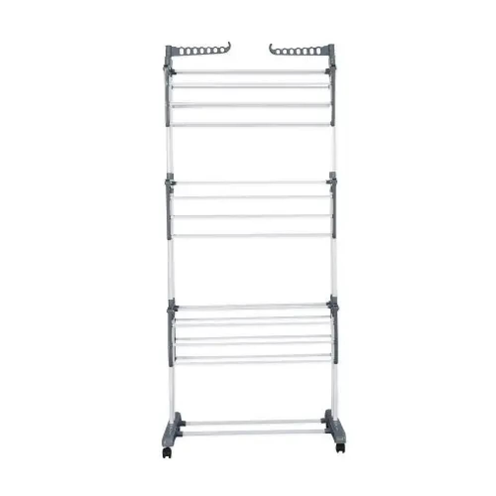 Сушилка для одежды многоярусная Bonro B07 раскладная на колесиках Серый (124-76-42400230) - фото 2 Сушилка для одежды многоярусная Bonro B07 раскладная на колесиках Серый (124-76-42400230) - фото 2