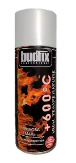 Краска аэрозольная Budfix RAL высокотемпературная +600с 400 мл Белый (9003)