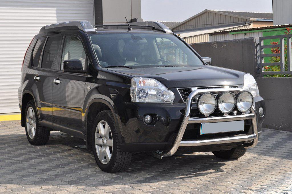 Передняя защита WT018 CAN для Nissan X-trail T31 2007-2014 гг. нержавеющая сталь Хром