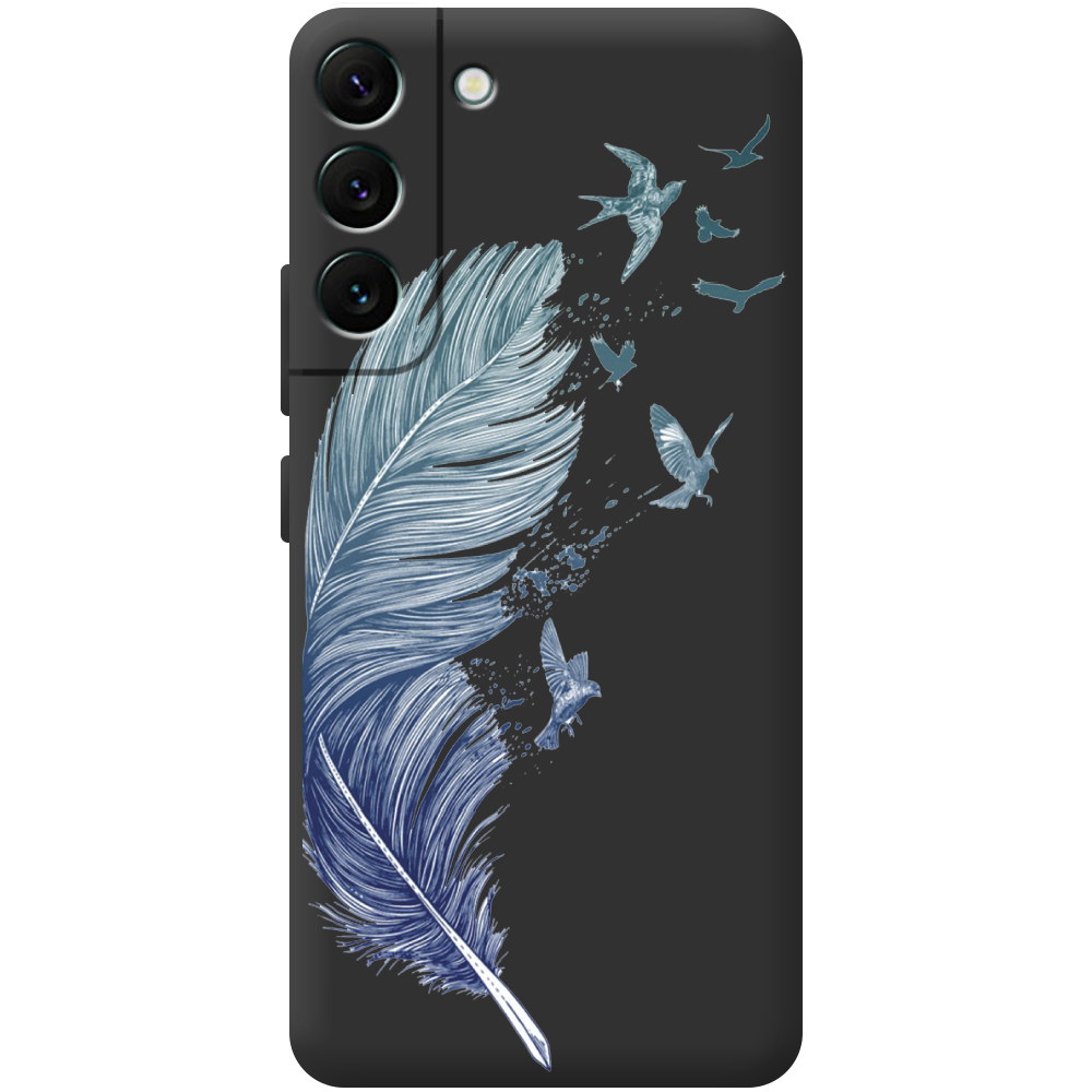 Чехол BoxFace Samsung Galaxy S22 Plus (S906) Feather Черный силикон (44381-cc38-44381)